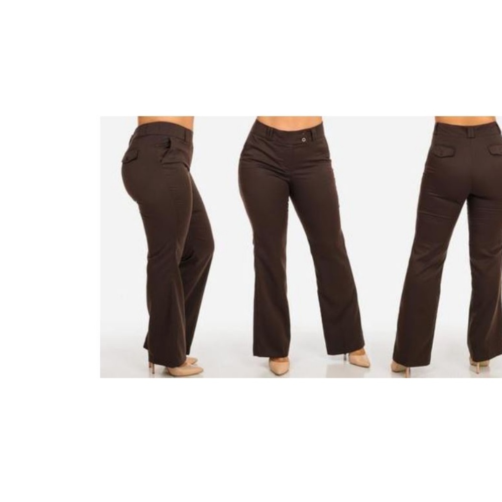 Women's Plus Size High Waisted Office Bootcut Dres